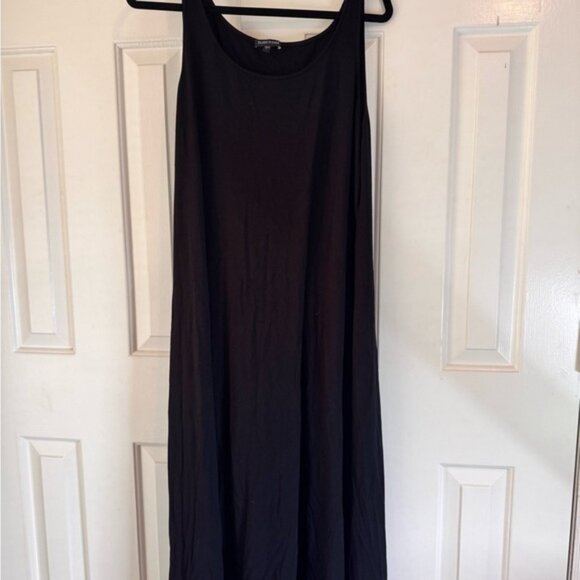 Eileen Fisher Black Sleeveless Maxi Dress 2 Size Large - Picture 2 of 6
